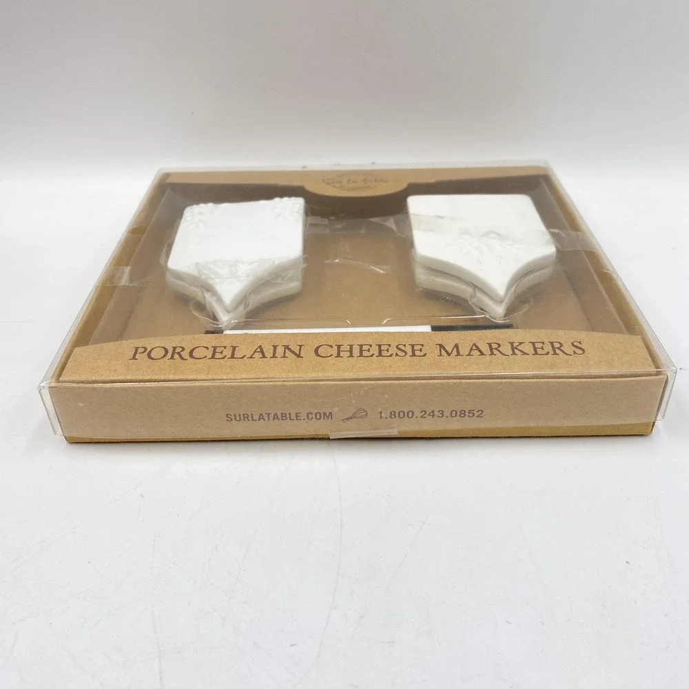 Sur La Table Porcelain Cheese Markers Set Of‎ 4 With Pen